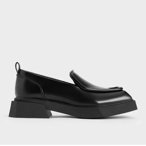 NEW Lorde Geometric Square-Toe Loafers